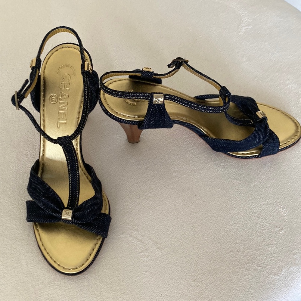 Chanel Denim Sandals Size 38